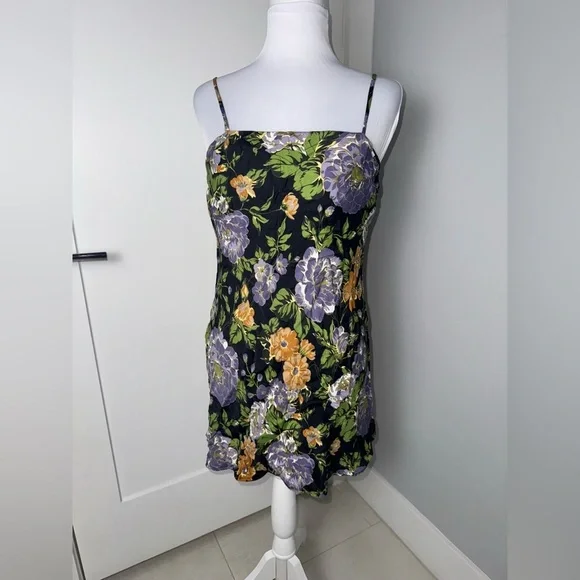Farm Rio Capri Floral Black Sleeveless Mini Dress/XS/SMALL